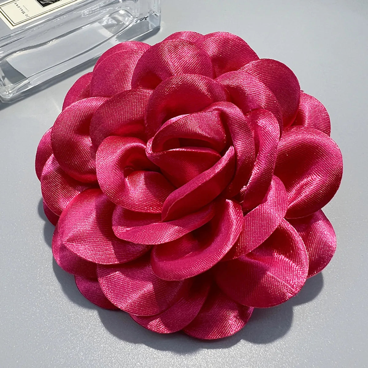 Korean 10cm Fabric Flower Pin Brooch Handmade Suit Coat Clothing Accessory
