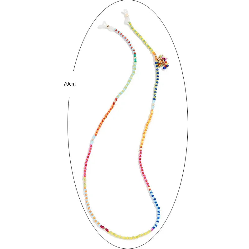 2020 Fashion Bohemian Colorful Handmade Rice Beads Glasses Chain Ethnic Women Chic Straps Sunglasses Holder Accessories