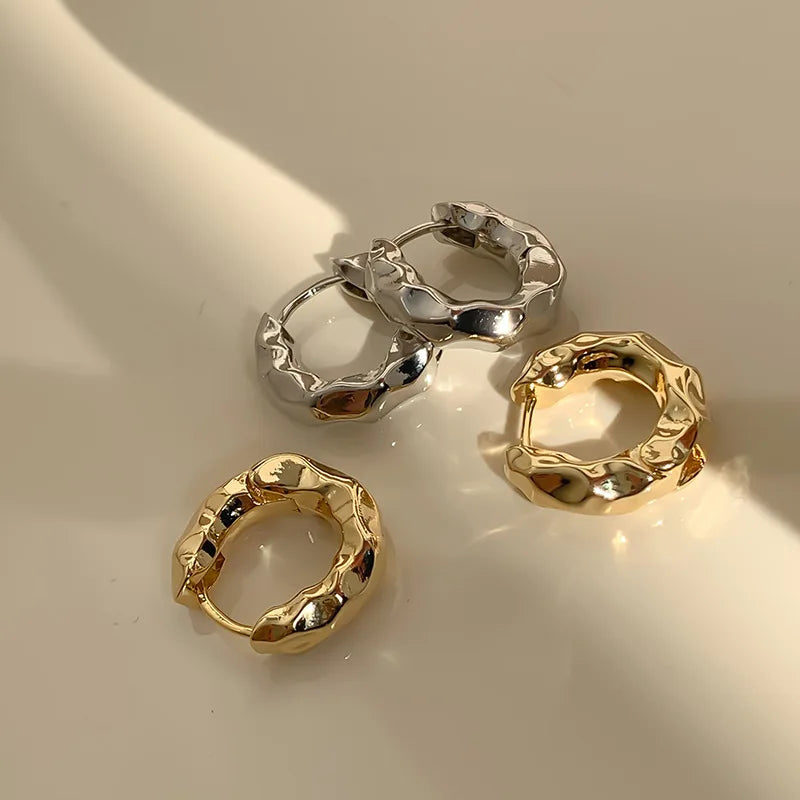 Round Hoop Earrings Women Girl Luxury Vintage Wedding Engagement Jewelry