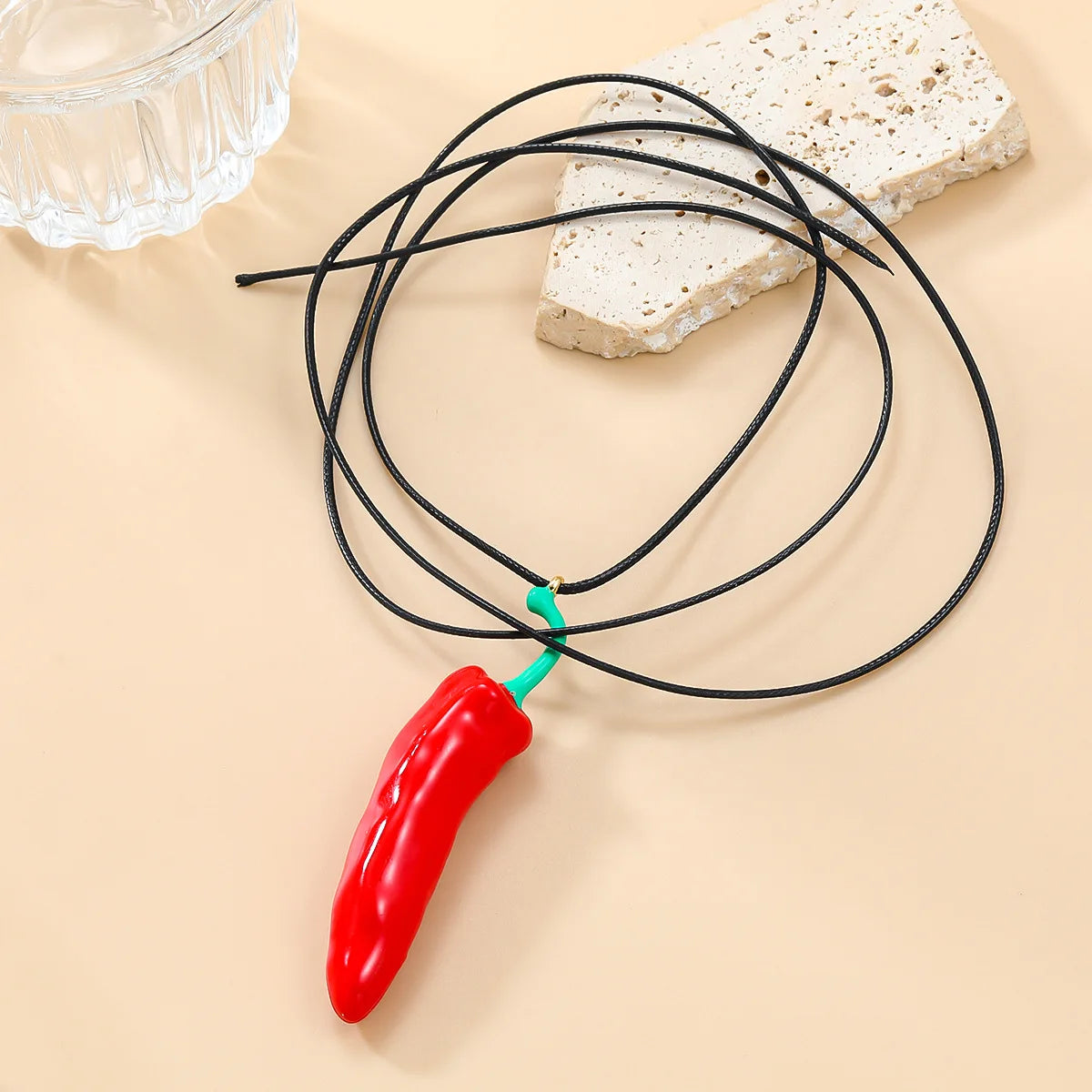 New Red Pepper Necklace Women's Long Rope Spicy Girl Jewelry Accessories